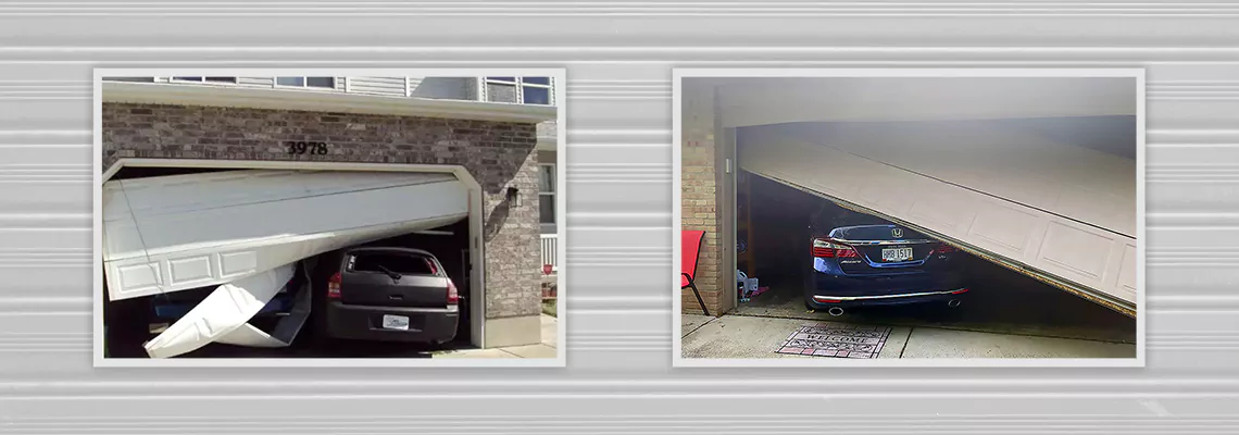 Repair Commercial Garage Door Got Hit By A Car in Plainfield, Illinois